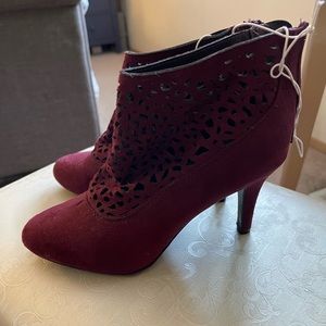 Burgundy boots
